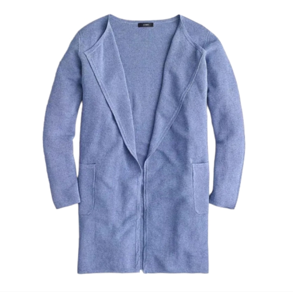 🆕️ J. Crew Juliette Collarless Linen Blend Sweater Blazer